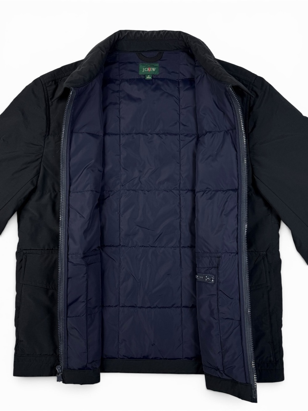 J.Crew Men’s PrimaLoft Box Quilt Insulated Jacket Black Medium NWOT Never Worn - Picture 9 of 11